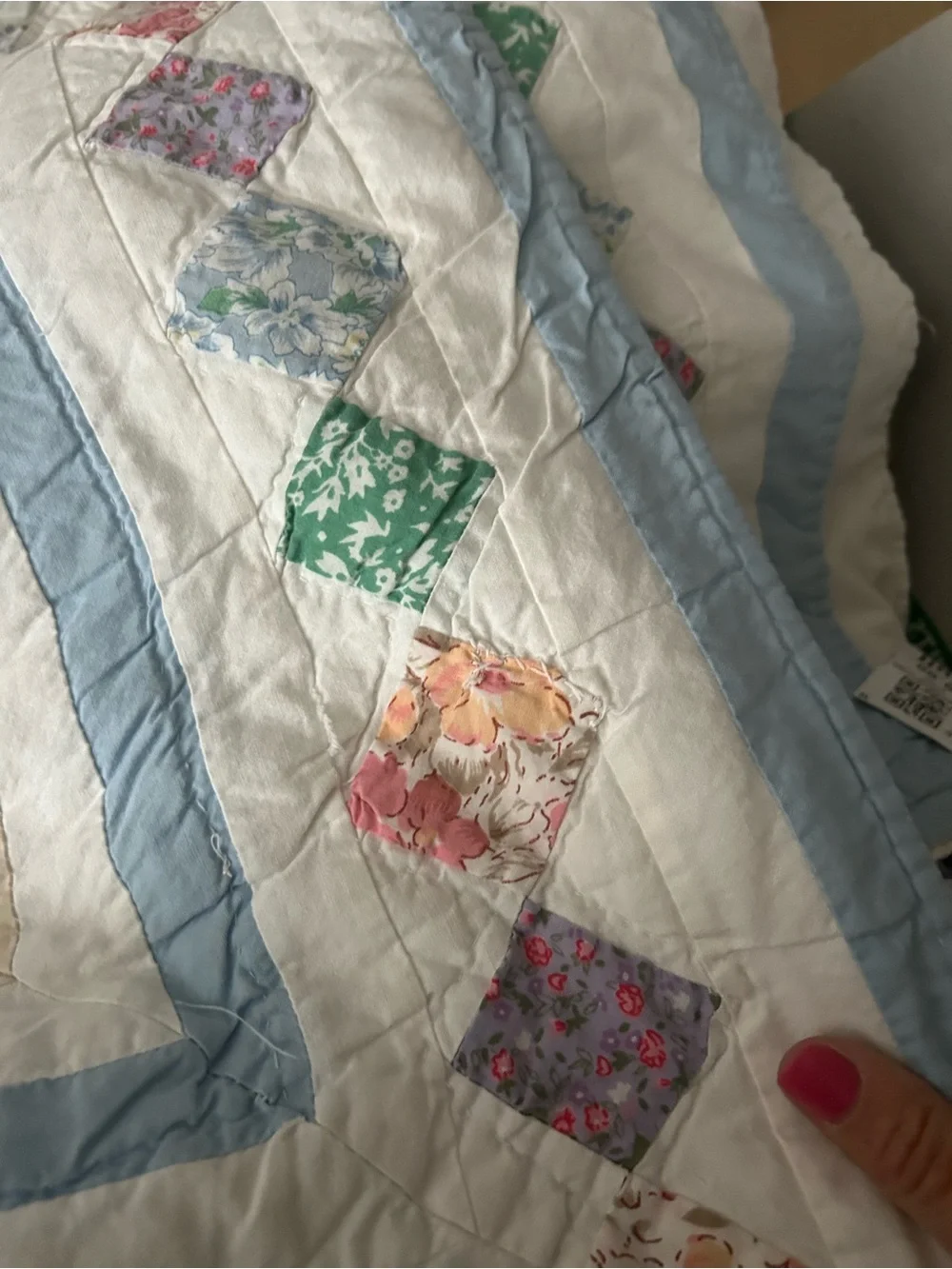 Roseland Full/Queen Quilted Comforter Set in Beige Floral
